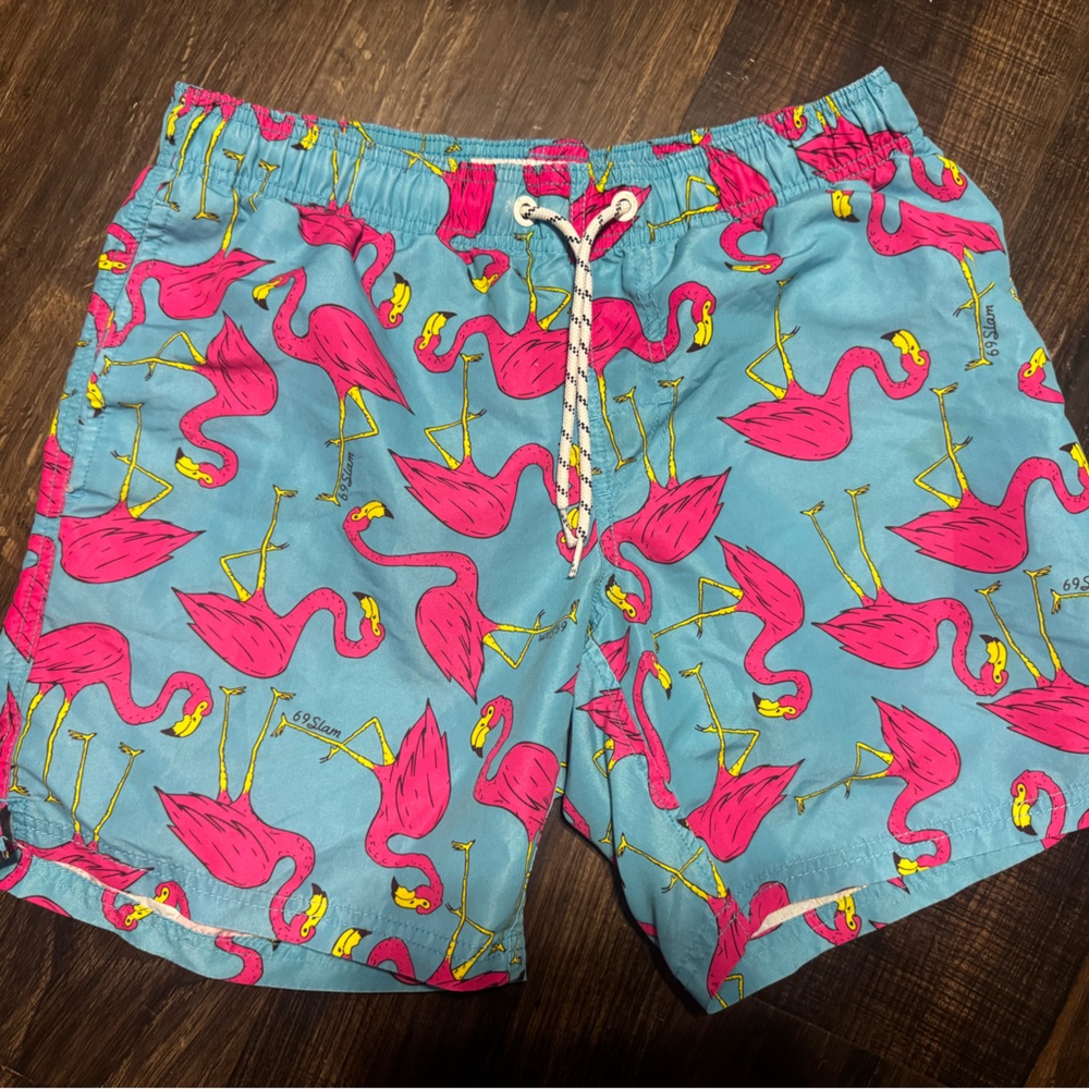 Chubbies Blue Flamingo Athletic Shorts